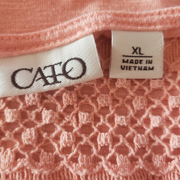3 Lovely Tops Orange/Cream 2 XL 1 M Cato/Love/Hybird - Picture 5 of 9